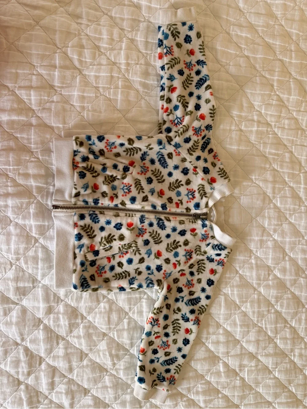 Gymboree Baby Floral Zip-Up Velour Sweatsuit